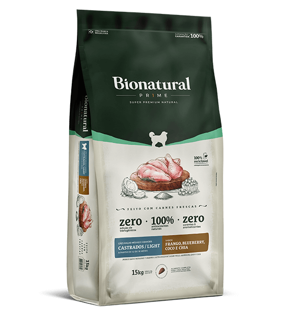 BIONATURAL PRIME STERILIZED/ LIGHT MEDIUM AND LARGE SIZE CHICKEN FLAVOR