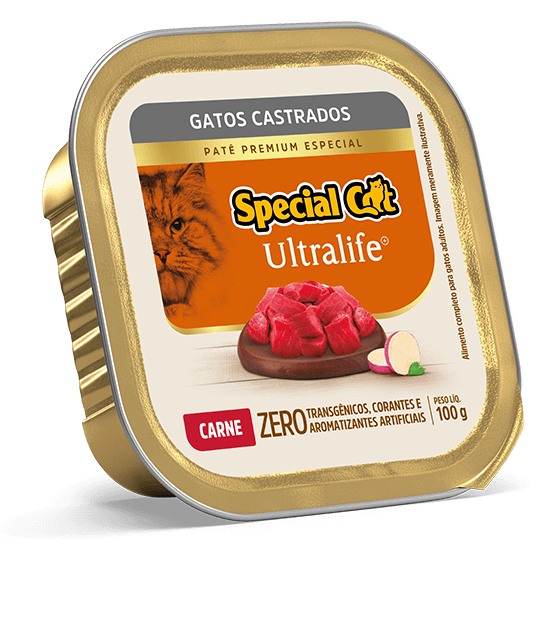 PATÊ SPECIAL CAT ULTRALIFE CASTRADOS SABOR CARNE