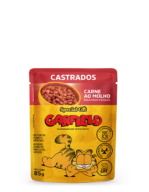 SACHÊ SPECIAL CAT GARFIELD CASTRADOS SABOR CARNE