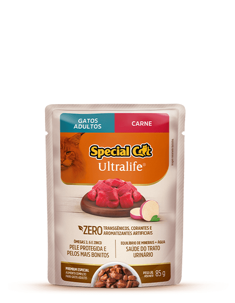 SACHÊ SPECIAL CAT ULTRALIFE ADULTOS SABOR CARNE