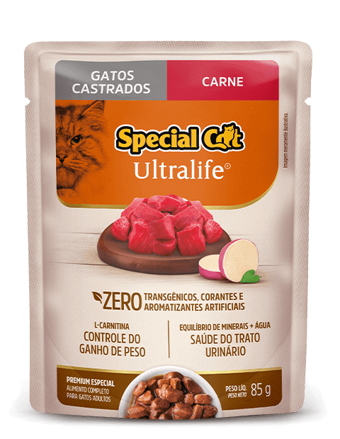 SACHÊ SPECIAL CAT ULTRALIFE CASTRADOS SABOR CARNE