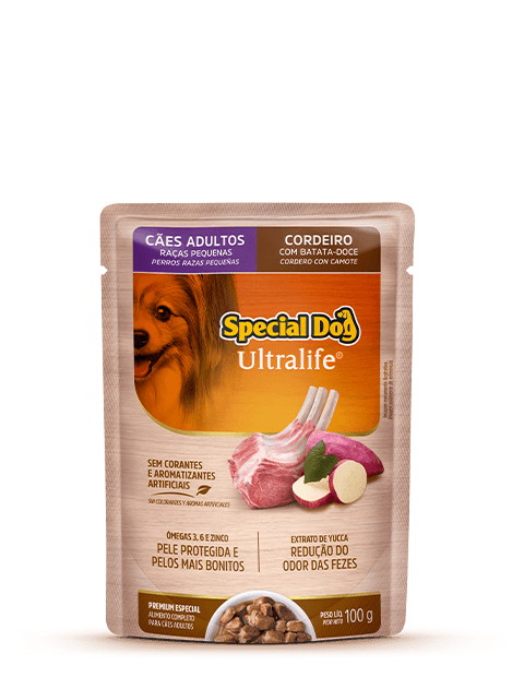 SACHÊ SPECIAL DOG ULTRALIFE ADULTOS RAÇAS PEQUENAS SABOR CORDEIRO