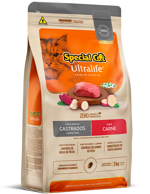 SPECIAL CAT ULTRALIFE GATOS CASTRADOS SABOR CARNE