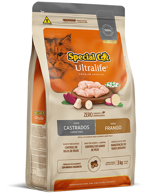 SPECIAL CAT ULTRALIFE GATOS CASTRADOS SABOR FRANGO