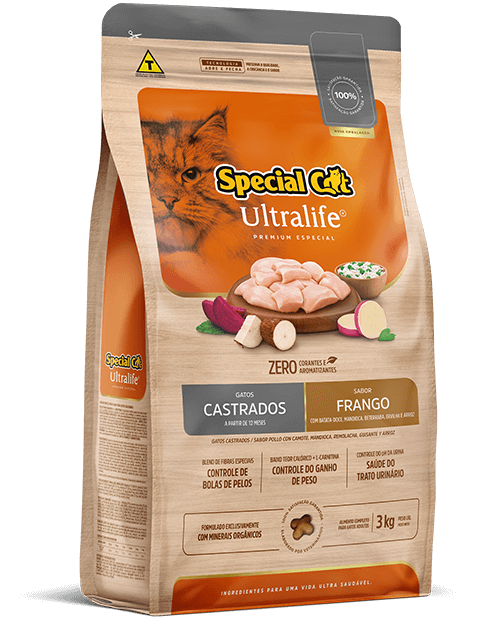 SPECIAL CAT ULTRALIFE GATOS CASTRADOS SABOR FRANGO