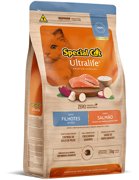 SPECIAL CAT ULTRALIFE GATOS FILHOTES SABOR SALMÃO