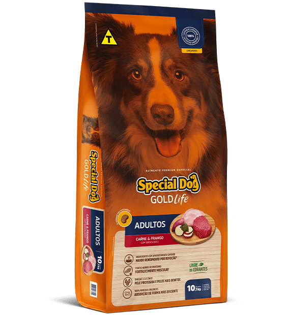 SPECIAL DOG GOLD LIFE ADULTOS CARNE E FRANGO