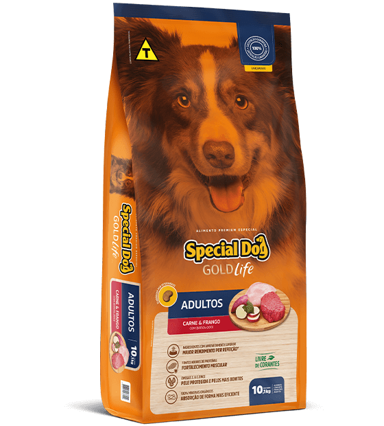 SPECIAL DOG GOLD LIFE ADULTOS CARNE E FRANGO