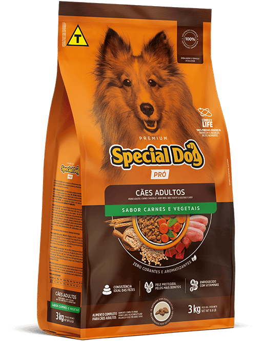 SPECIAL DOG PRÓ ADULTOS SABOR CARNES E VEGETAIS