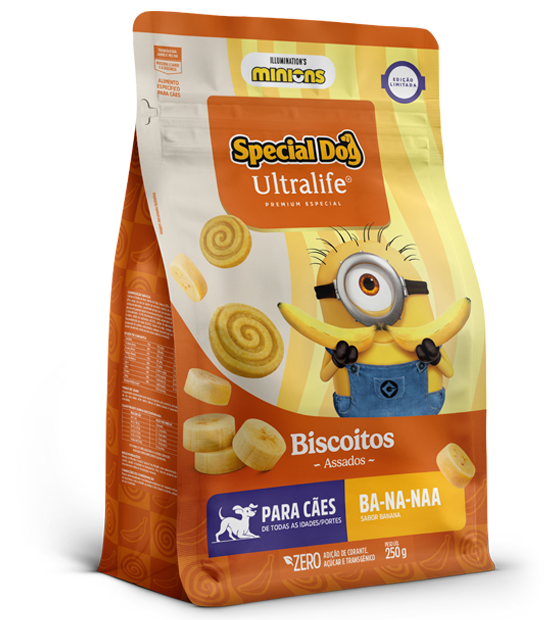 SPECIAL DOG ULTRALIFE BISCOITOS MINIONS SABOR BANANA