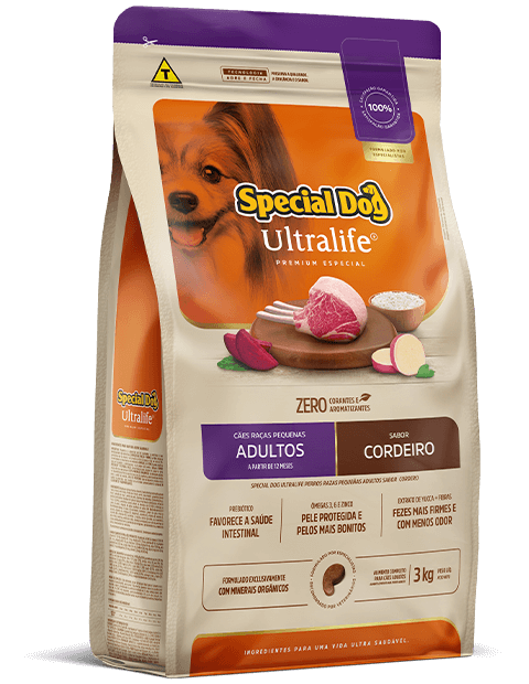 SPECIAL DOG ULTRALIFE CÃES RAÇAS PEQUENAS ADULTOS SABOR CORDEIRO