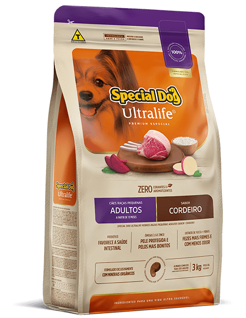 SPECIAL DOG ULTRALIFE CÃES RAÇAS PEQUENAS ADULTOS SABOR CORDEIRO