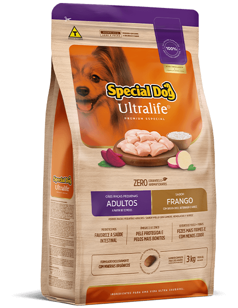 SPECIAL DOG ULTRALIFE CÃES RAÇAS PEQUENAS ADULTOS SABOR FRANGO