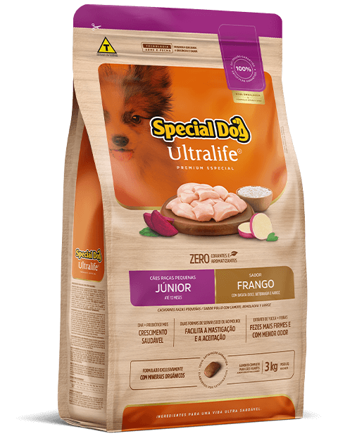 SPECIAL DOG ULTRALIFE CÃES RAÇAS PEQUENAS JÚNIOR SABOR FRANGO