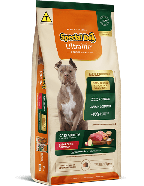 SPECIAL DOG ULTRALIFE PERFORMANCE CÃES ADULTOS SABOR CARNE E FRANGO