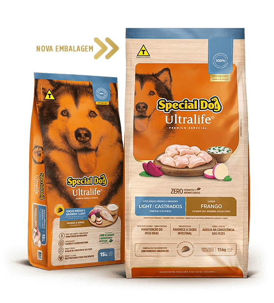 SPECIAL DOG ULTRALIFE PERROS RAZAS MEDIANAS Y GRANDES LIGHT / CASTRADOS SABOR POLLO