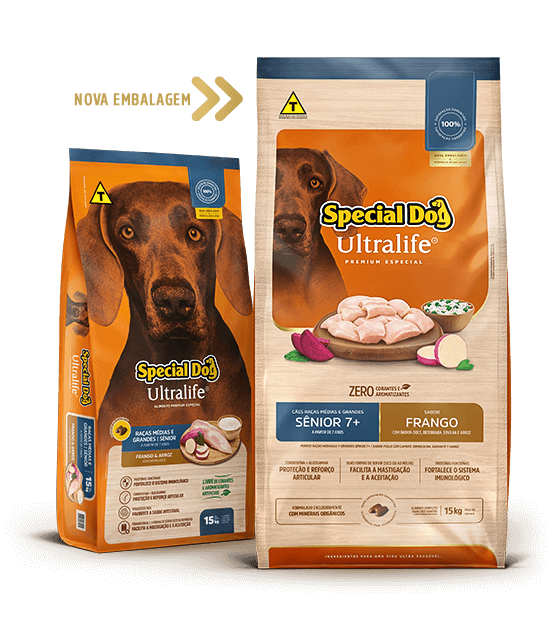 SPECIAL DOG ULTRALIFE PERROS RAZAS MEDIANAS Y GRANDES SÉNIOR 7+ SABOR POLLO