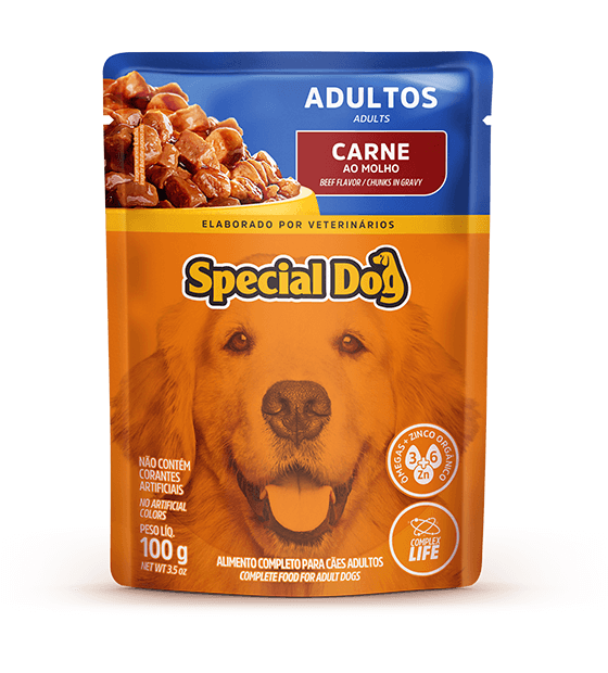 SPECIAL DOG WET FOOD ADULT DOGS BEEF FLAVOR CHUNKS IN GRAVY