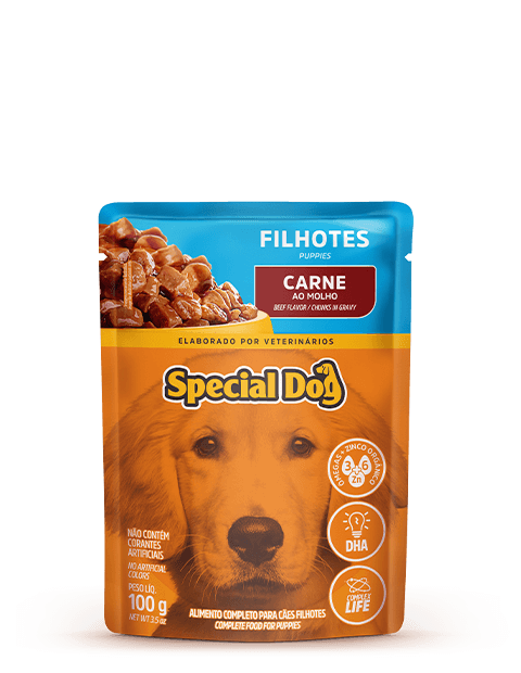 SPECIAL DOG WET FOOD FOR PUPPIES BEEF FLAVOR CHUNKS IN GRAVY